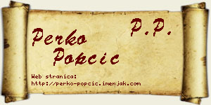Perko Popčić vizit kartica